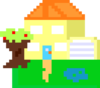 8 Bit House Clip Art