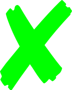 X Mark Green Clip Art