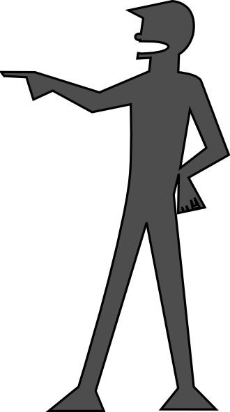 man pointing clipart - photo #1