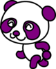 Purple Panda Clip Art