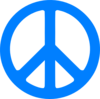Blue Peace Sign Clip Art