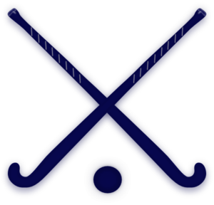 Navy Crossed Field Hockey Sticks Clip Art