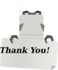 Robot Holding Thank You Sign Clip Art