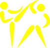 Yellow Taekwondo Logo Clip Art
