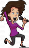 A Person Singing Clipart Image