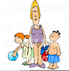 Family On Vacation Clipart Image