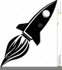 Rocket Ship Clipart Black And White Image