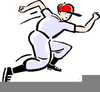 Baseball Player Running Bases Clipart Image