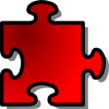 Jigsaw Red 10 Clip Art