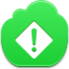 Free Green Cloud Exclamation Image