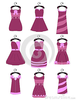 Set Female Dresses File Eps Format Image