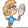 Free Clipart Looking In Mirror Image