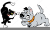 Cat Fight Clipart Image