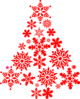 Pink Snowflake Tree Clip Art