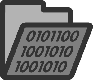 Binary Folder Icon Clip Art