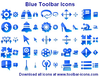 Blue Toolbar Icons Image