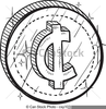 Penny Clipart Black And White Image