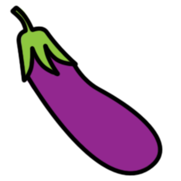 clipart black and white eggplant - photo #16