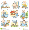 Daily Activities Clipart Image