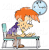 Boy Taking Test Clipart Image