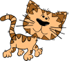 Cartoon Cat Walking Clip Art