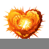 Lightning Heart Clipart Image