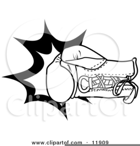 Clipart Boxing Glove Throwing Punch Image