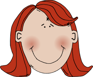 Womans Face With Red Hair Clip Art
