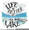 Lake Cottage Clipart Image
