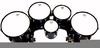 Quad Drums Clipart Image