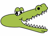 Open Mouth Alligator Clipart Image