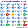 Multimedia Toolbar Icons Image