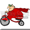 Man Riding Tricycle Clipart Image