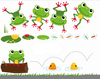 Leaping Frogs Clipart Image