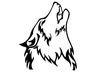 Howling Wolf Clipart Image