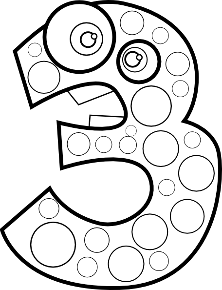 numbers outline clip art - photo #21