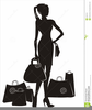 Lady Shopping Clipart Image