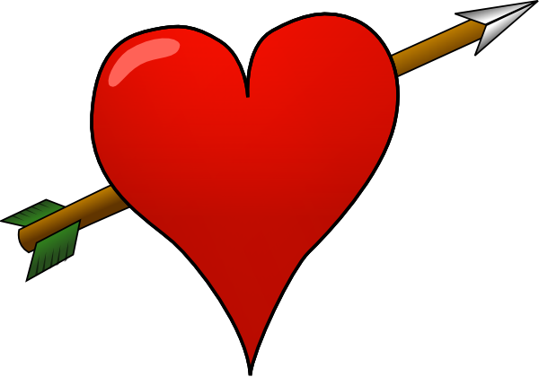 clip art heart outline. Heart-arrow