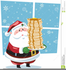 Clipart Santa Eating Pancakes Image