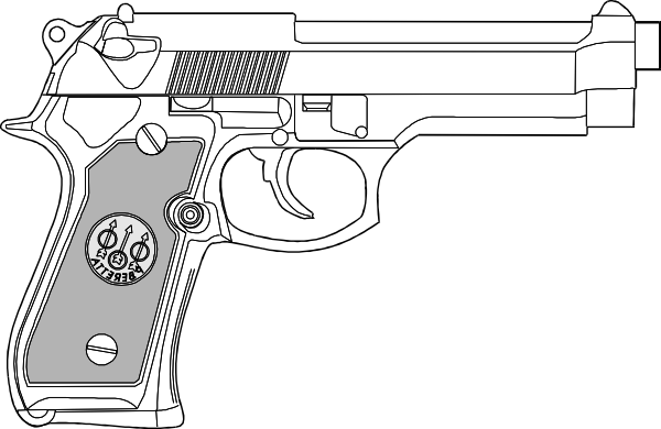 Pistol Outline · By: OCAL 7.6/10 44 votes