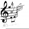 Black And White Music Notes Clipart Image