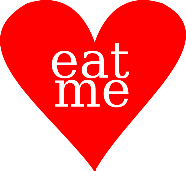 Eat Me Heart Clip Art at Clker.com - vector clip art online, royalty
