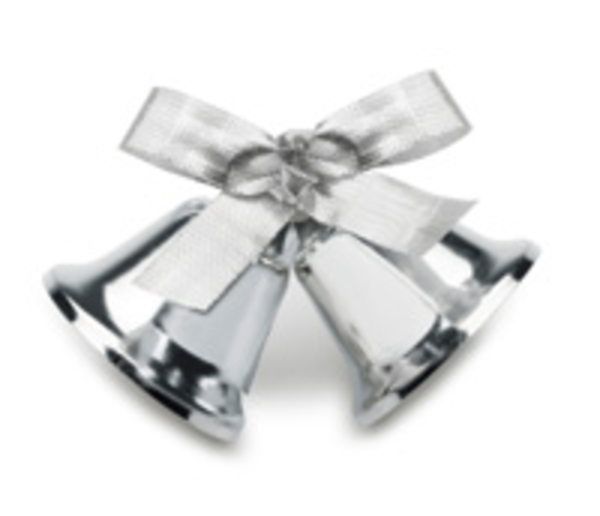 Silver Wedding Bells image vector clip art online royalty free public 