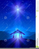 Christian Christmas Stars Clipart Image