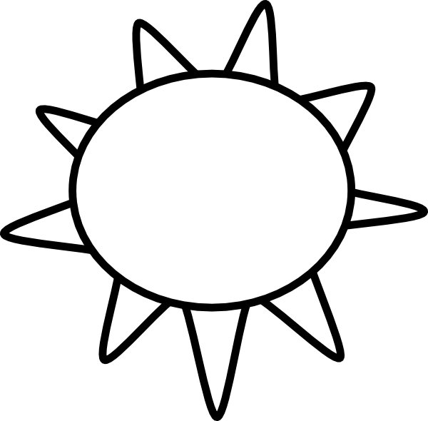 sun outline clip art