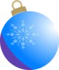 Blue Christmas Ball Ornament Clip Art
