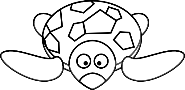 free turtle clipart black and white - photo #29