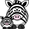 Zebra Mom Clip Art