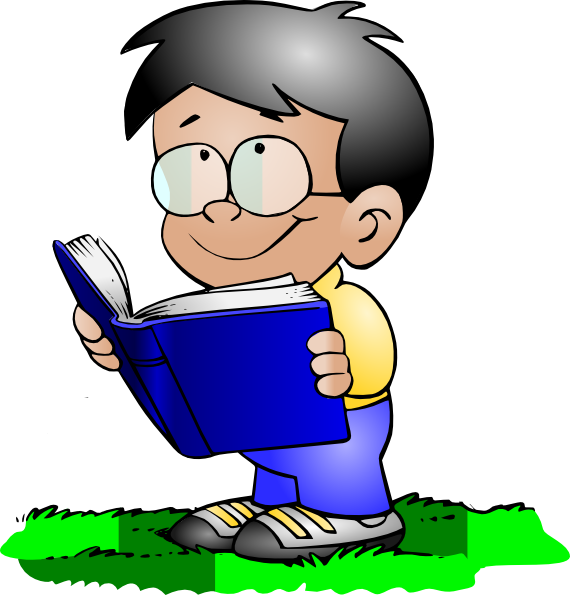 free clipart of a boy reading a book - photo #6