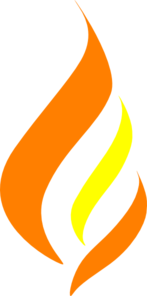 Yellow Flame Logo Clip Art